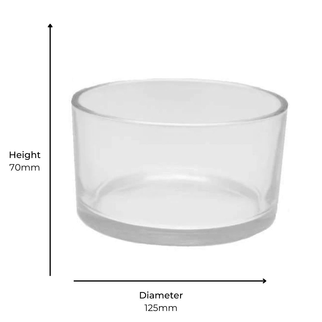 50cl Clear Glass 3-Wick Bowl