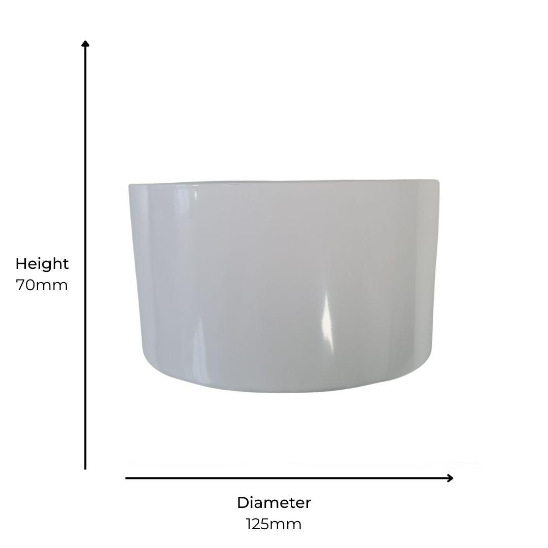 50cl Gloss White 3-Wick Bowl