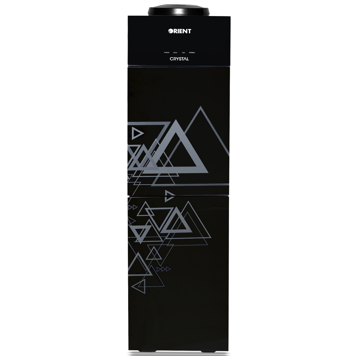 Crystal 3 Taps Triangle Black Glass door Water Dispenser