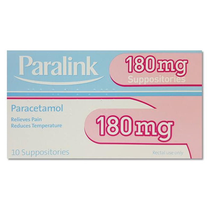 Paralink Paracetamol Suppositories 180mg 10 Pack