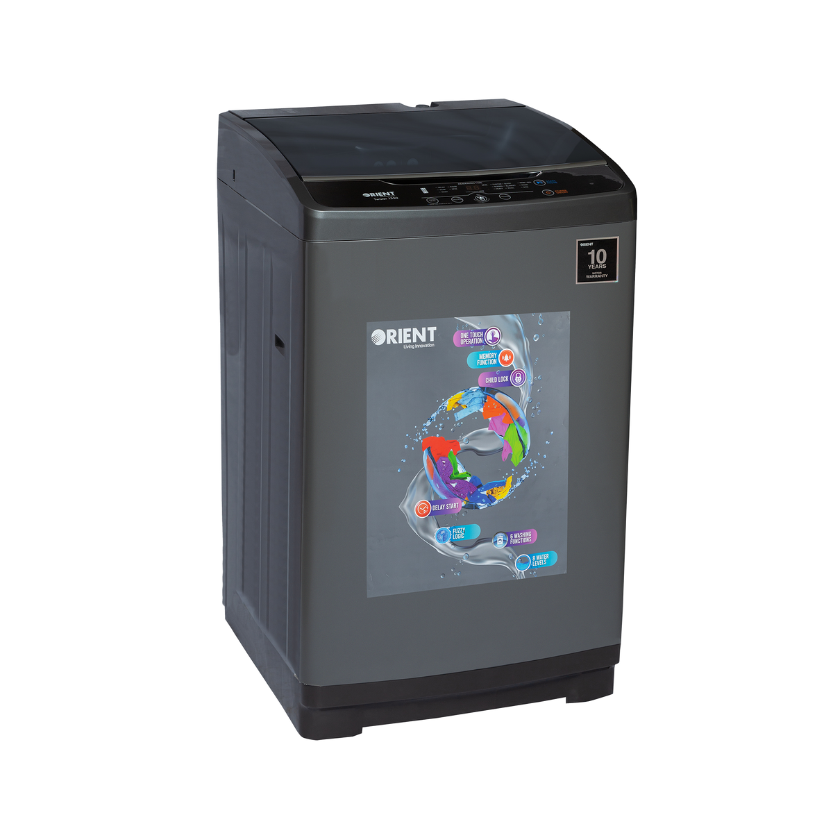 Twister 1350 12 Kg Metallic Grey Washing Machine