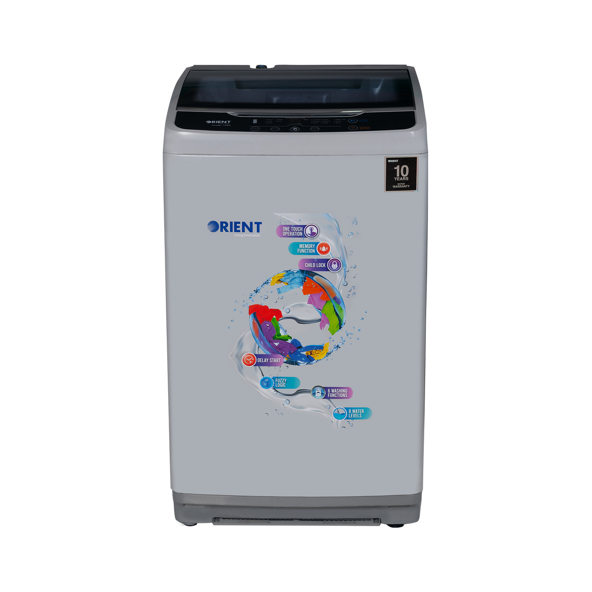 Twister 1050 9 Kg Metallic Silver Washing Machine