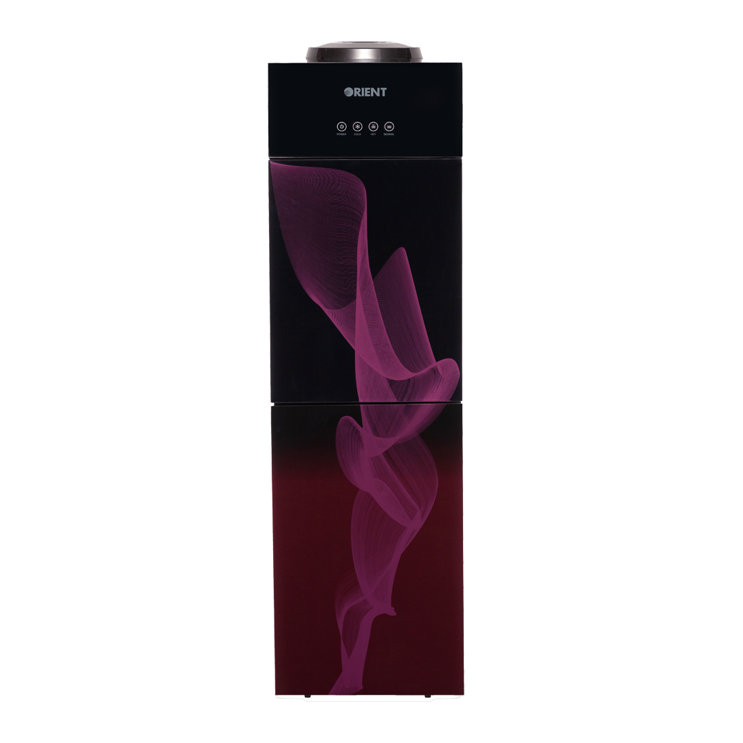 Crystal 3 Taps Purple Glass Door Water Dispenser