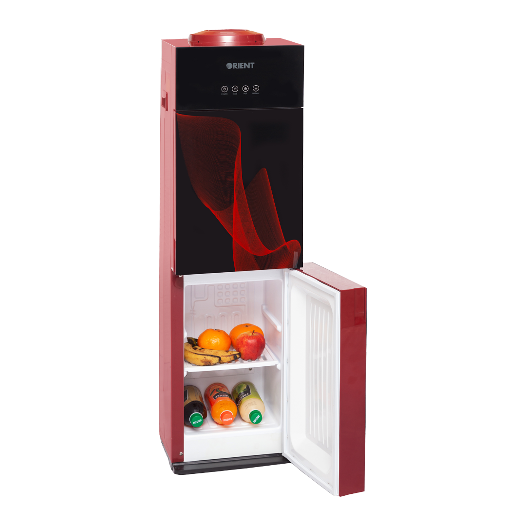 Crystal 3 Taps Red Glass Door Water Dispenser