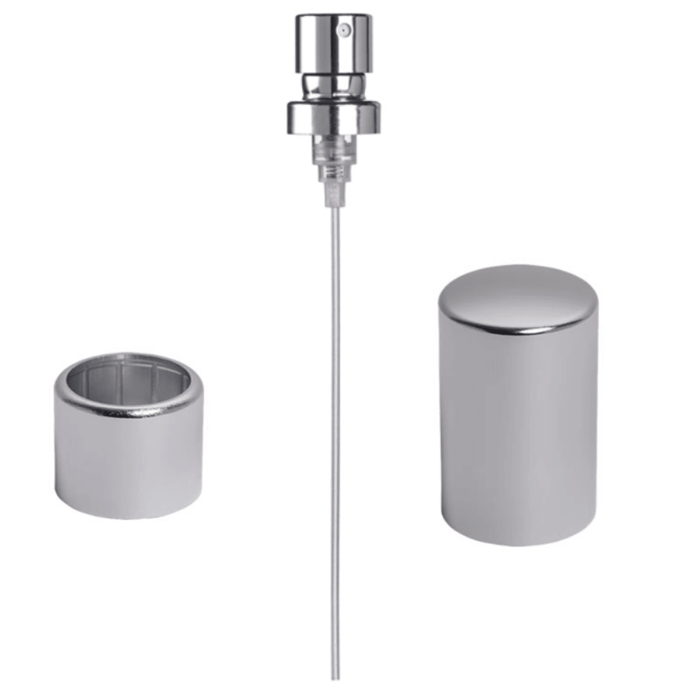 Silver Atomiser Pump & Shroud & Cap (Crimp)